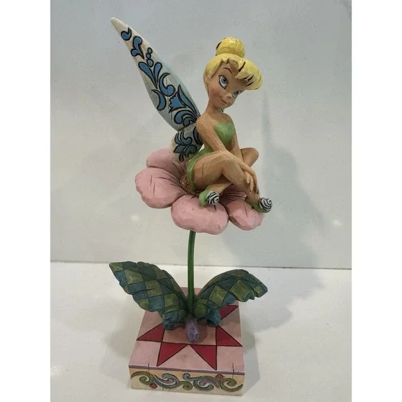Jim Shore Tinkerbell Figurine Sitting Pretty Disney Showcase Collection Enesco - Picture 1 of 7